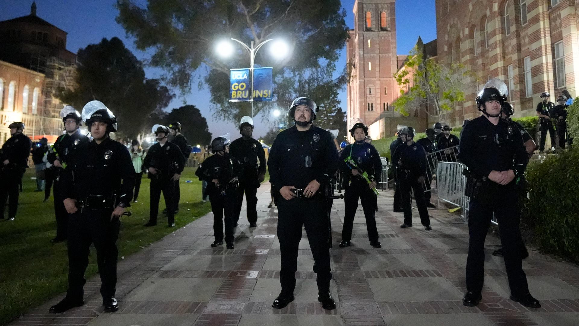 Police removed barricades and began dismantling a pro-Palestinian demonstrators’ encampment on the UCLA campus.
