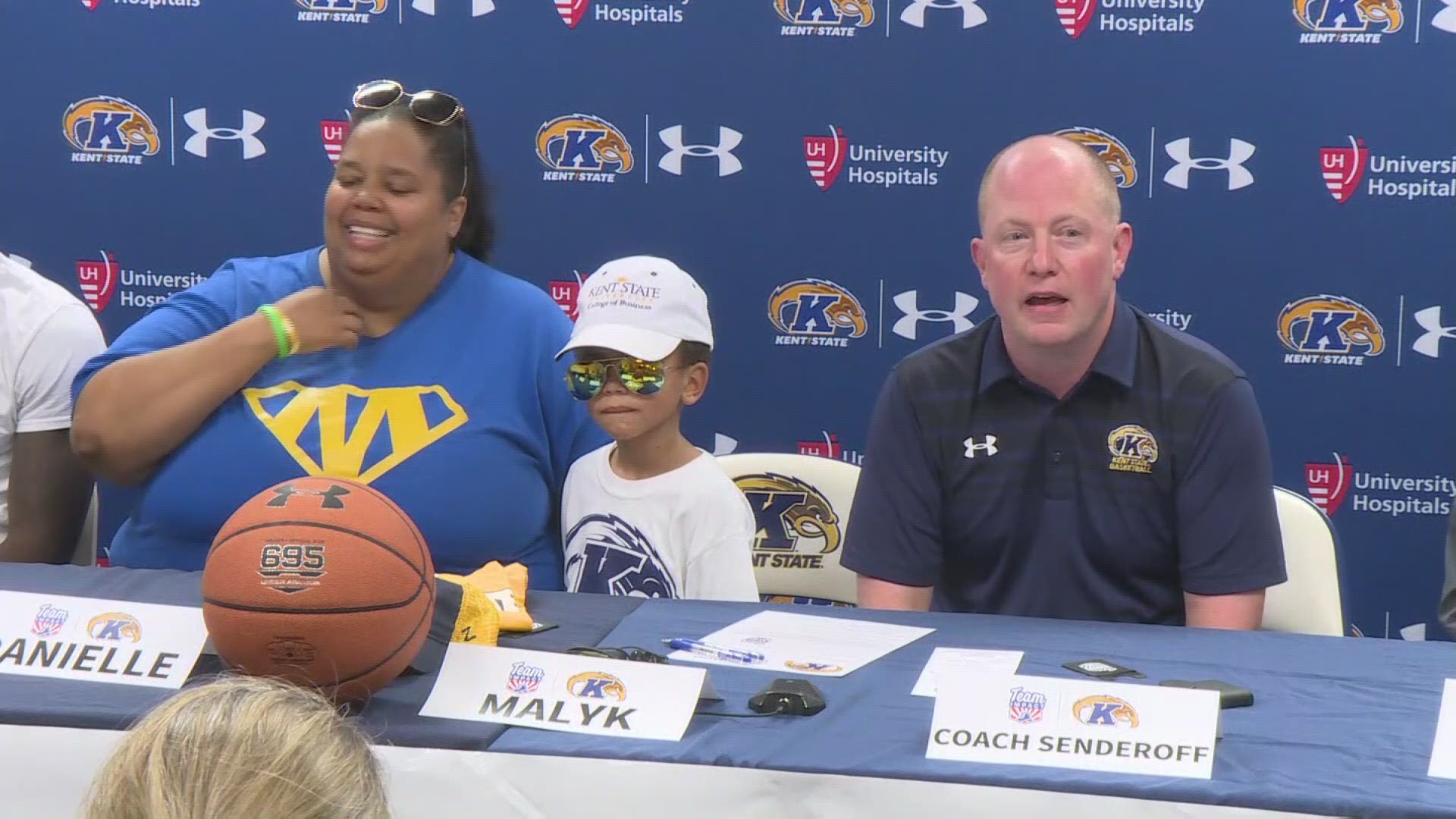 5-year-old Malyk Foster of Kent officially joined the Golden Flashes in a ceremony at the MAC Center on Monday, presented by Team IMPACT, a national nonprofit that connects children facing serious or chronic illnesses with college athletic teams, forming lifelong bonds and life-changing outcomes.