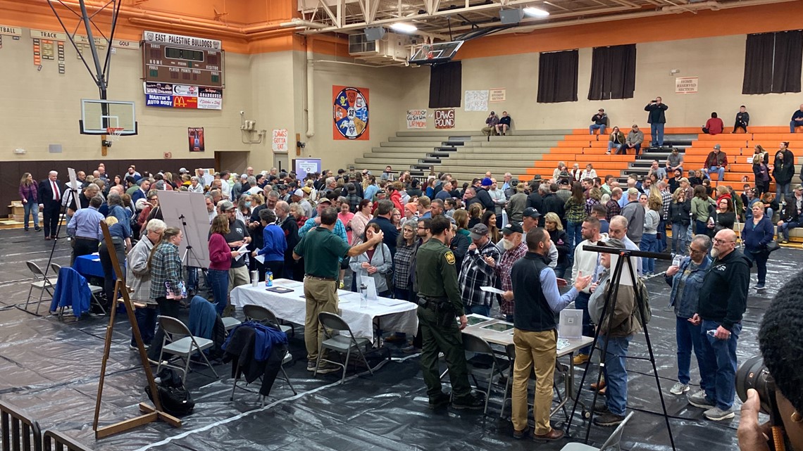 Ohio train derailment: East Palestine town hall meeting | wkyc.com