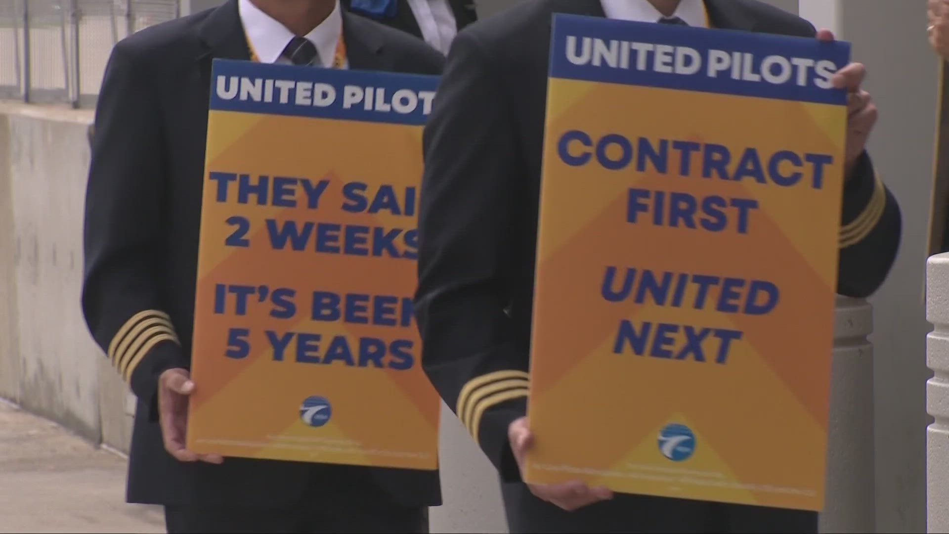 The picket at Hopkins was one of 10 scheduled at airports across the nation on Friday.