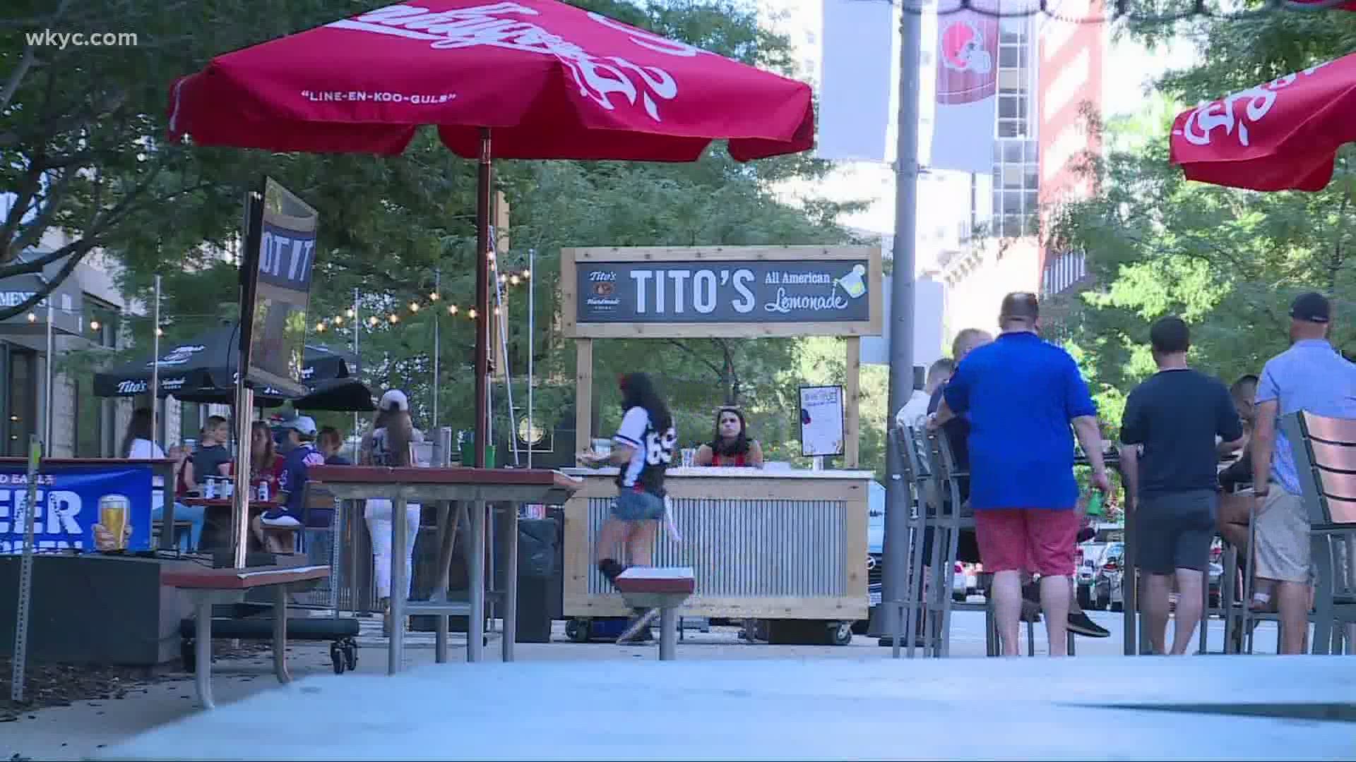 Downtown Cleveland bars limited fans on Opening Day due to the coronavirus. Laura Caso has more on a different looking scene outside of Progressive Field.