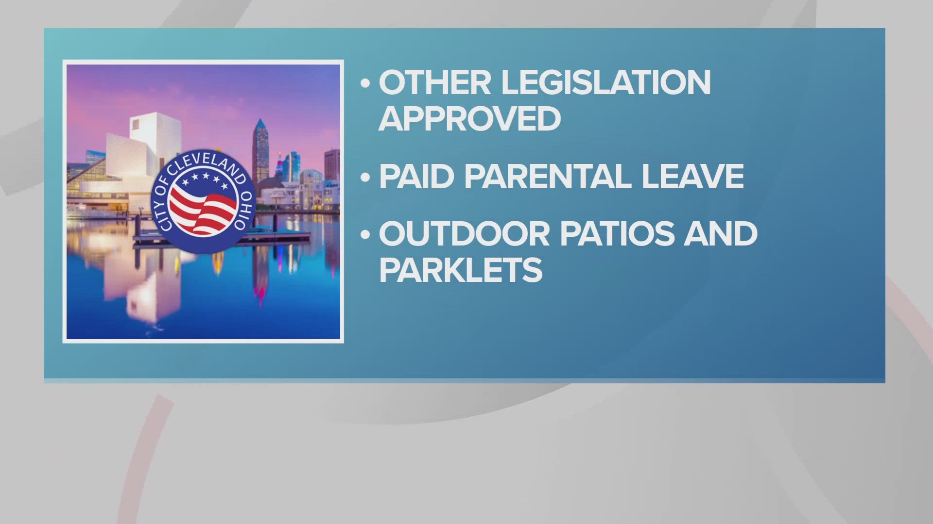 The new legislation will pay up to 500 hours leave (up to 12 weeks) at 100% to eligible city employees 'who experience a new child life event.'