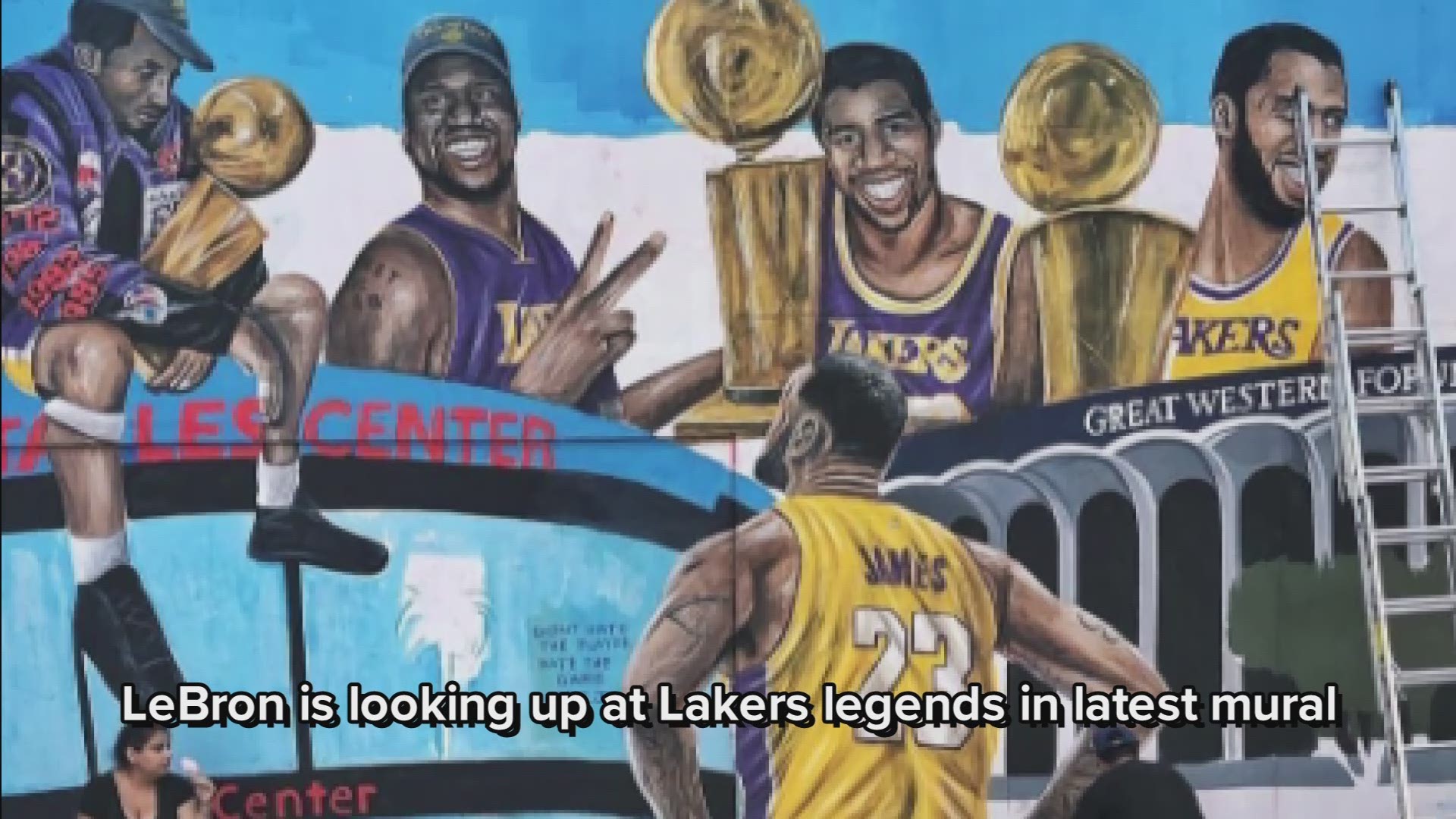 Los Angeles artist erects new LeBron James mural