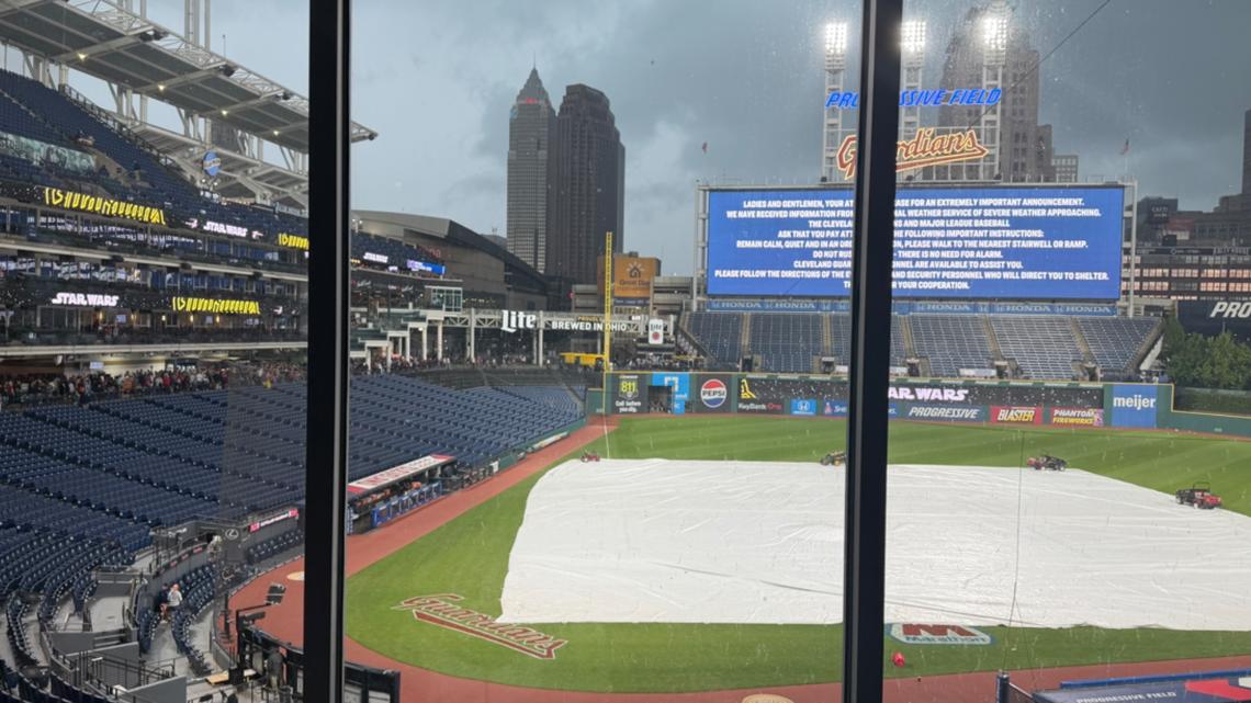 Guardians-Twins game under rain delay due to severe weather, first pitch set for 8:15 p.m.