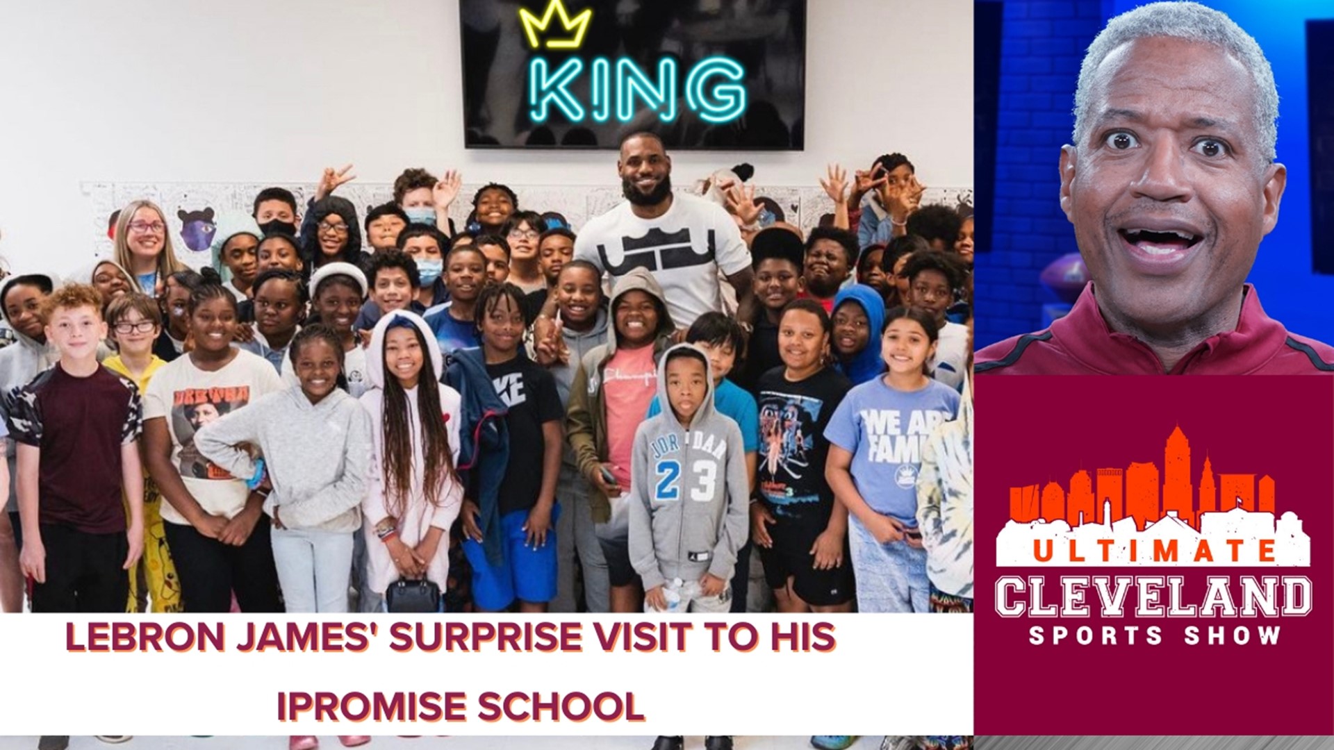 LeBron James surprises Ohio kids on their last day of school - CBS