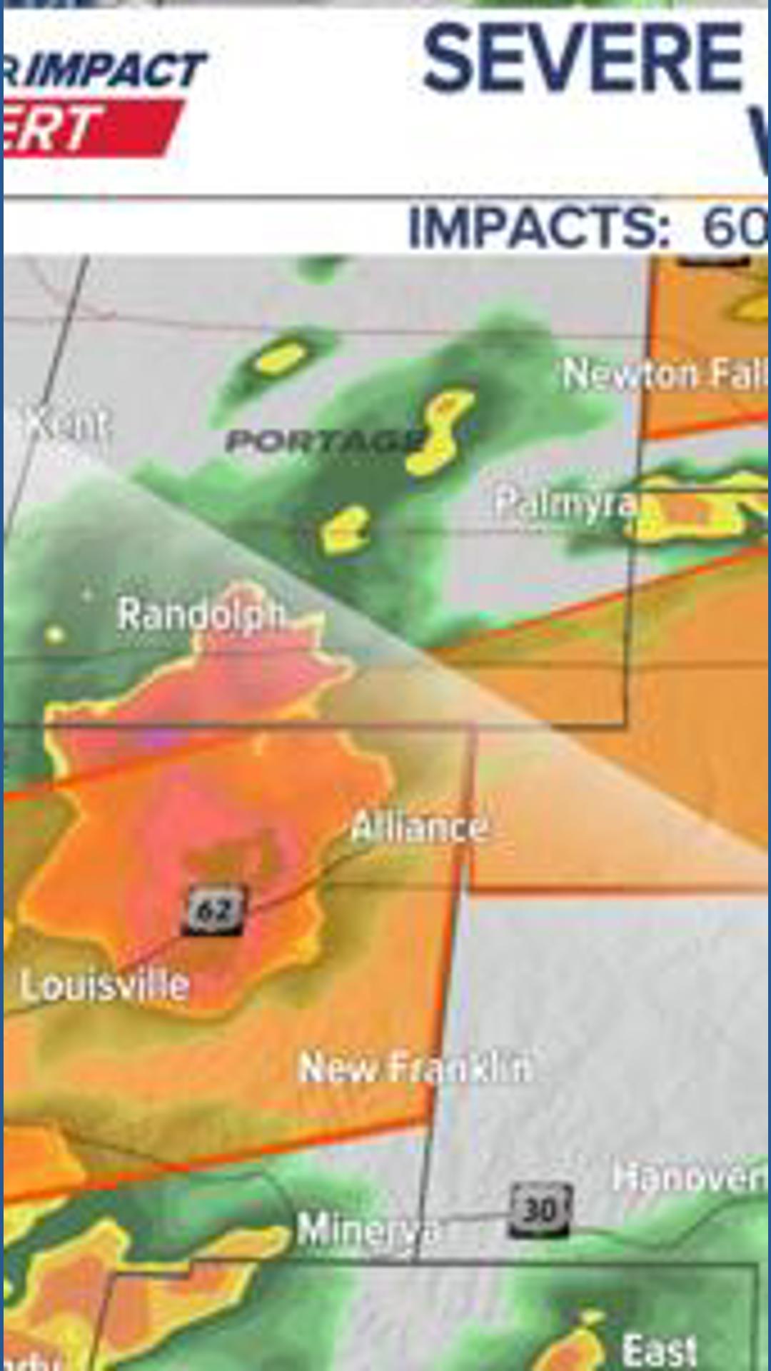 Severe Thunderstorm Warning in effect for multiple Northeast Ohio ...