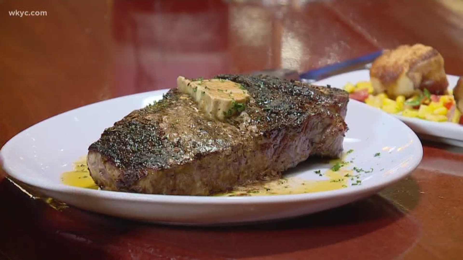 Nov. 7, 2018: Check out this steak! But that's not all... We also got to test out their bacon-wrapped scallops.