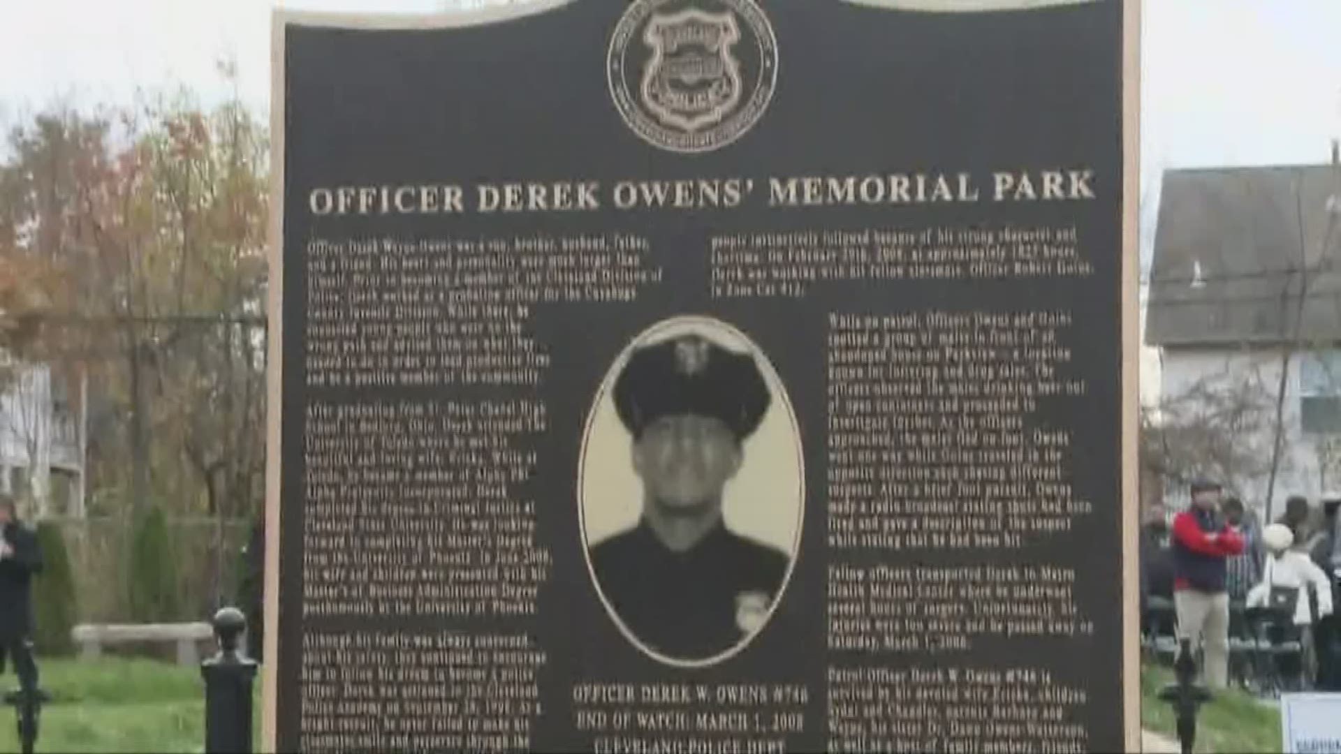 New park dedicated to fallen Cleveland Police officer Derek Owens