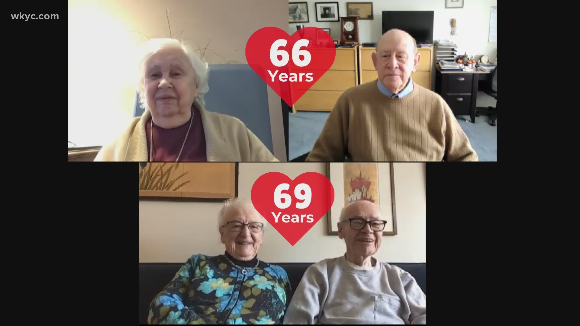 Feb. 11, 2021: Do you know what true love looks like? Here are two examples from a pair of Northeast Ohio couples who have been married for nearly seven decades.