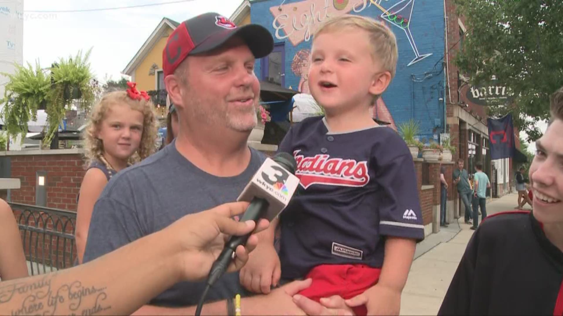 Cancer survivor throws out first pitch at Cleveland Indians game