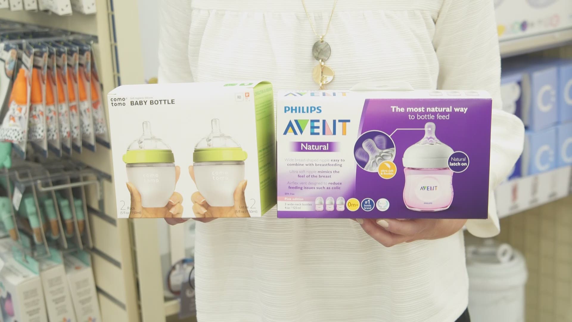 3News' Sara Shookman explores the various baby bottles on the market. She even gets tips from an expert on the benefits of each bottle type.
