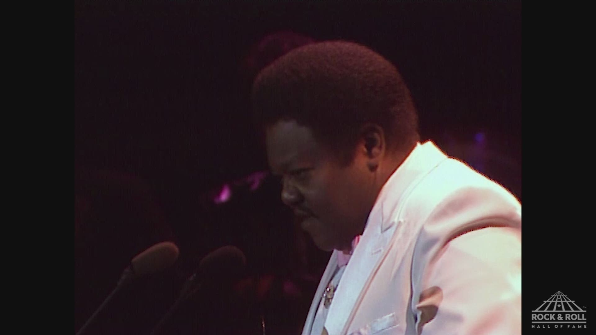 Fats Domino inducted into Rock and Roll Hall of Fame in 1986