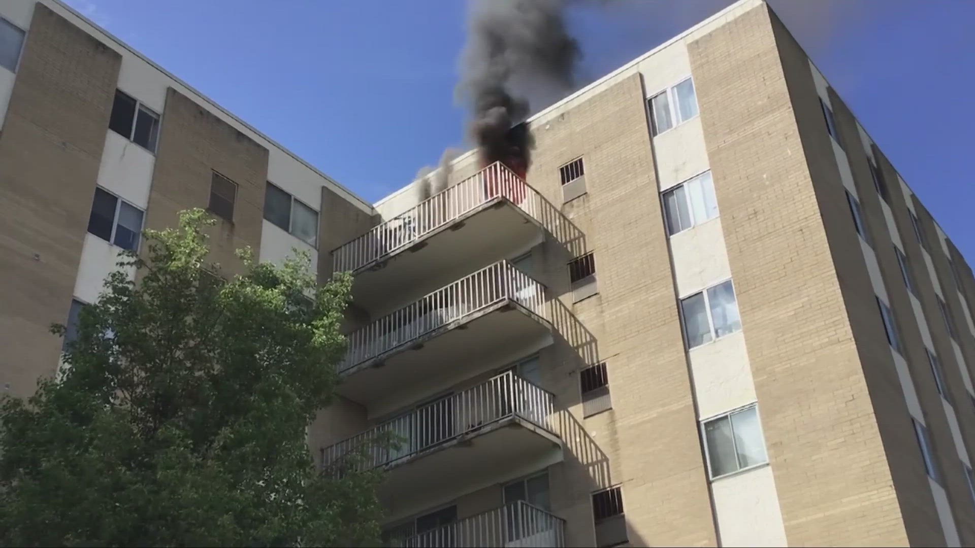 Parma fire crews battled a 7th floor fire at the Regency Apartments. No injuries were reported. No cause has been determined at this time.