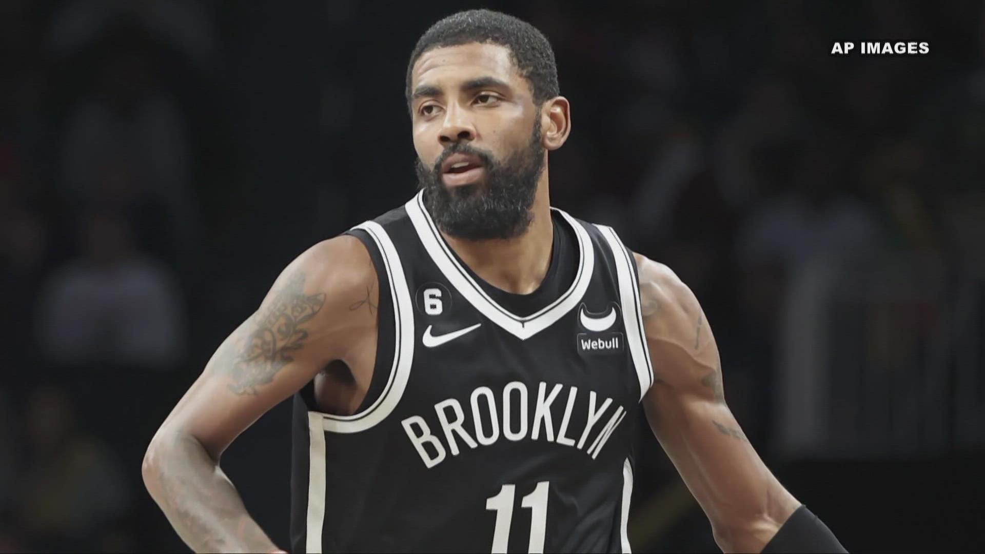The Brooklyn Nets suspended Kyrie Irving for at least five games without pay on Thursday.