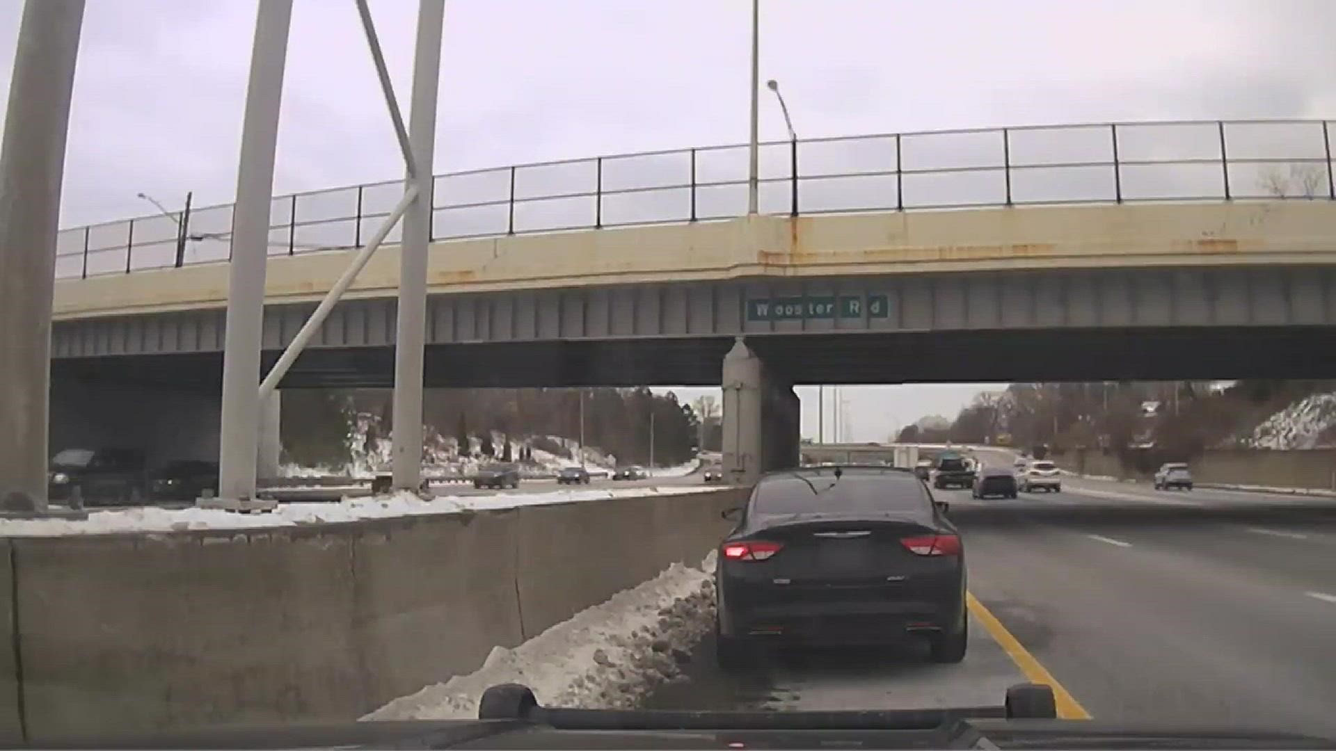 Rocky River Police have released the dash cam footage of a traffic stop in which marijuana was found in Cleveland Browns running back Kareem Hunt's car.