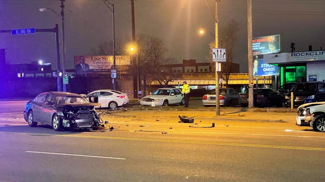 Multiple injuries in car crash on Cleveland's east side
