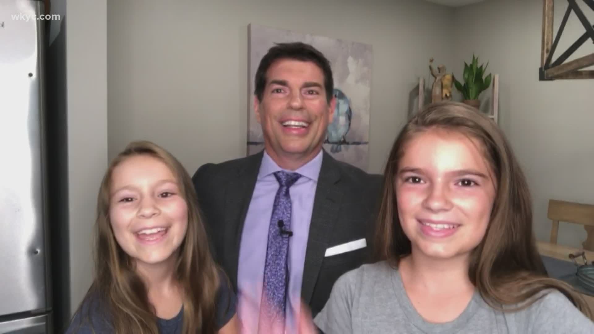 What a great surprise! With Dave Chudowsky working from home, his daughters woke up early to make an appearance with their dad on the morning show.