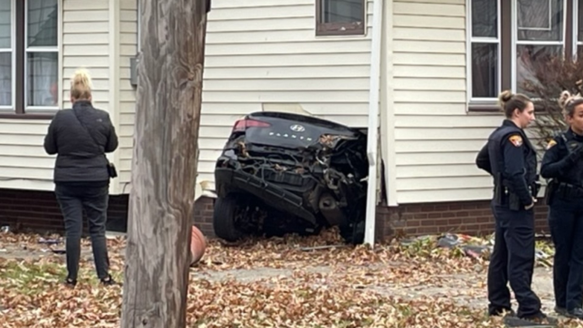 Car crashes into Cleveland home; EMS couldn't find driver