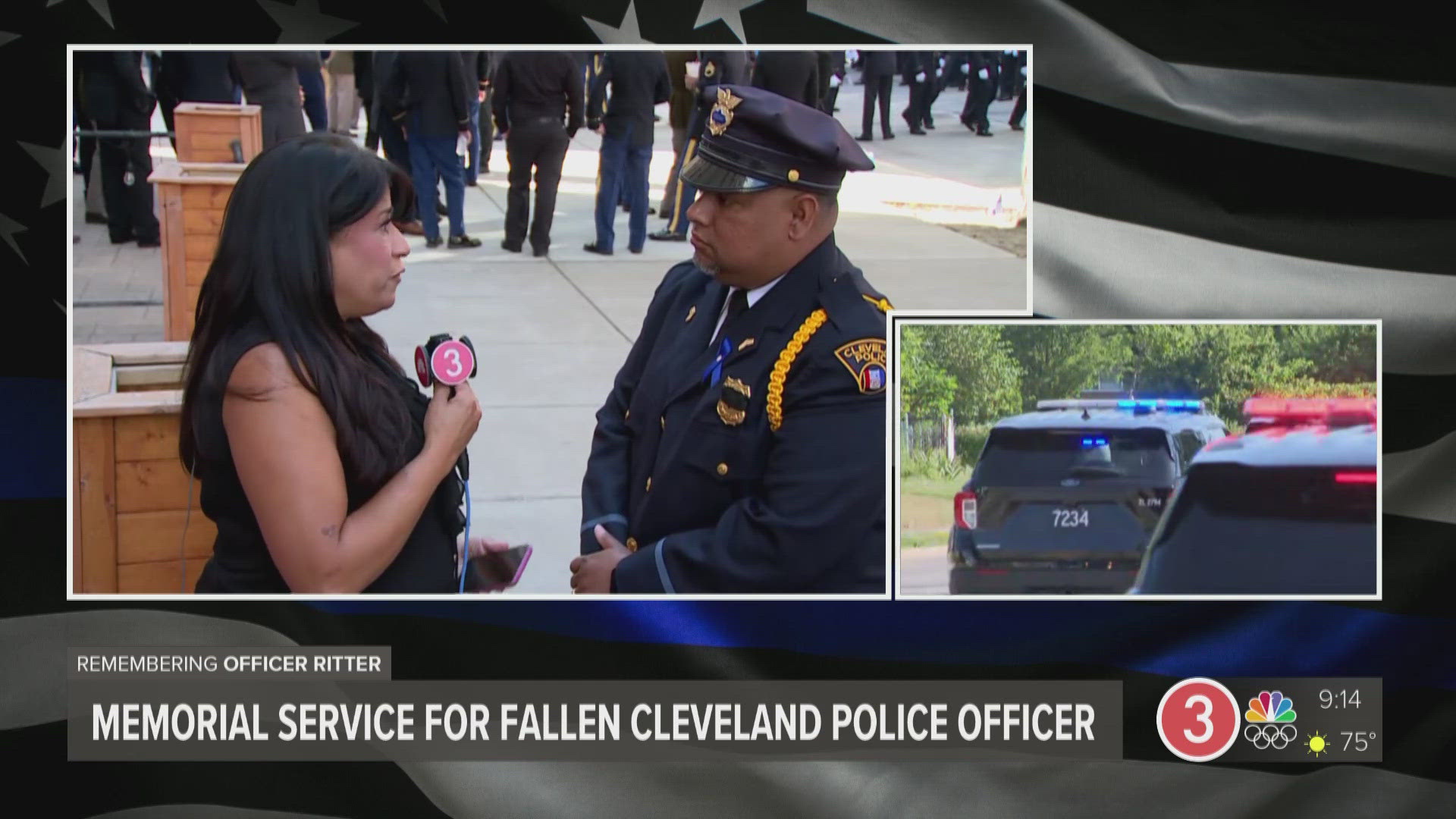 3News' Lydia Esparra spoke with Cleveland police Sgt. Freddy Diaz ahead of the memorial service for fallen officer Jamieson Ritter.