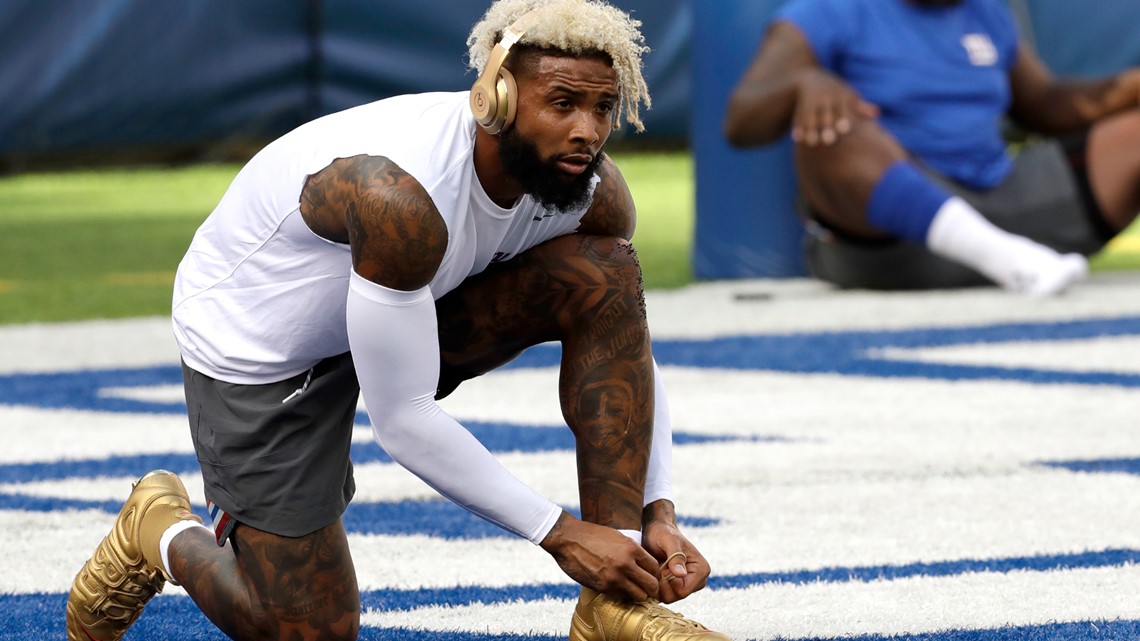 Odell Beckham Jr. gets a very custom pair of cleats for Christmas