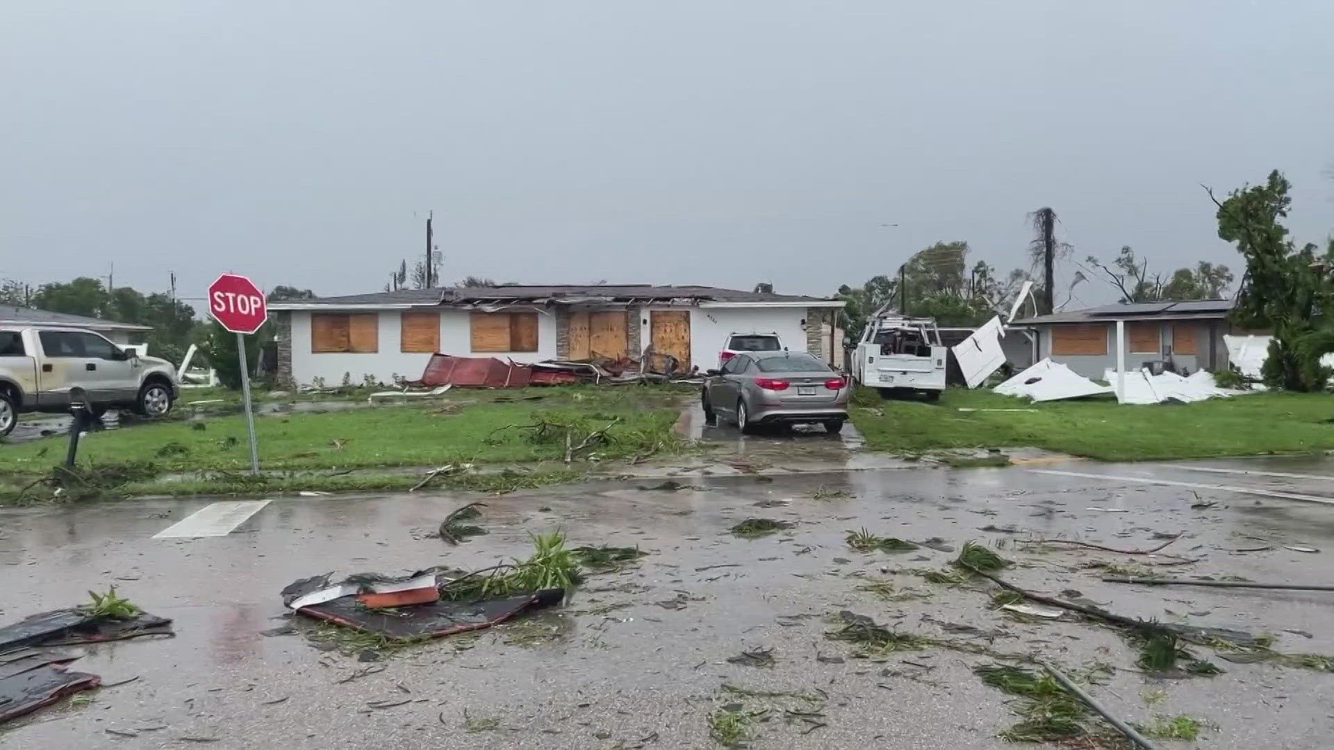 The storm knocked out power across a large section of Florida, with more than 3 million homes and businesses without power as of early Thursday.