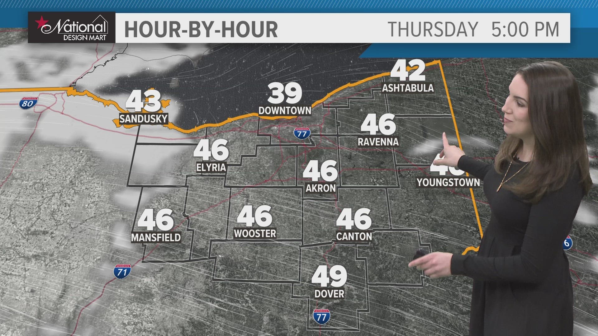 We have sunshine for today with temperatures around 50 degrees. Jessica Van Meter has the hour-by-hour details in her morning weather forecast for March 28, 2024.