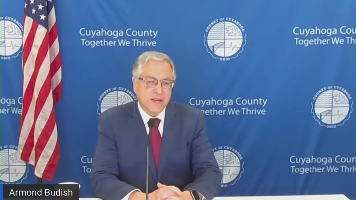 Cuyahoga County Executive Armond Budish reports COVID-19 cases are on the rise