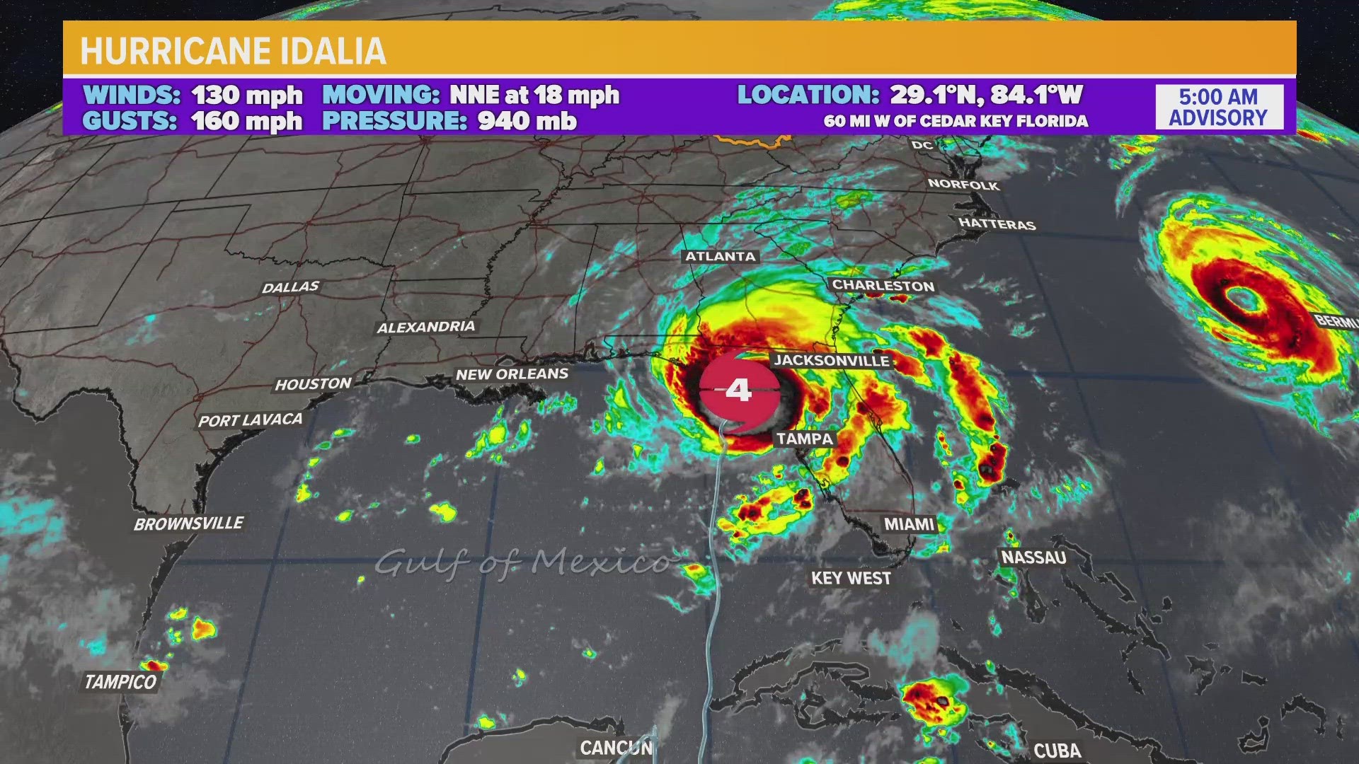Hurricane Idalia strengthens to Category 4 storm ahead of making ...