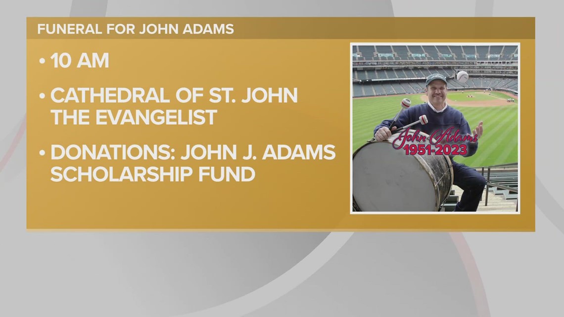 Cleveland baseball drummer John Adams to be laid to rest Saturday