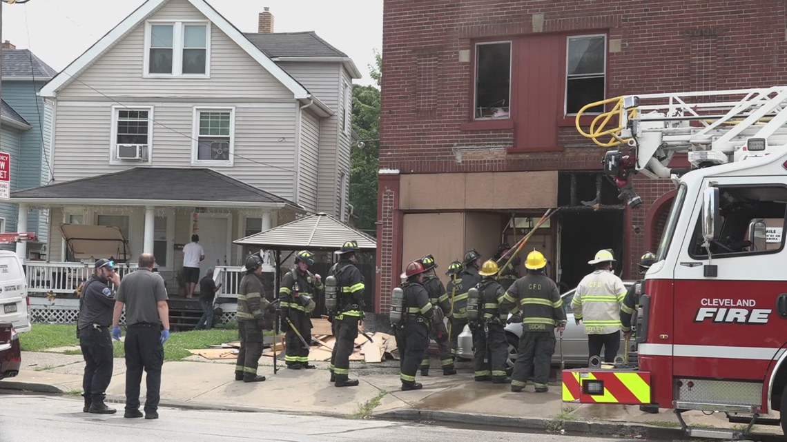 Cleveland firefighters respond to fire at Denison Avenue home; 2 ...