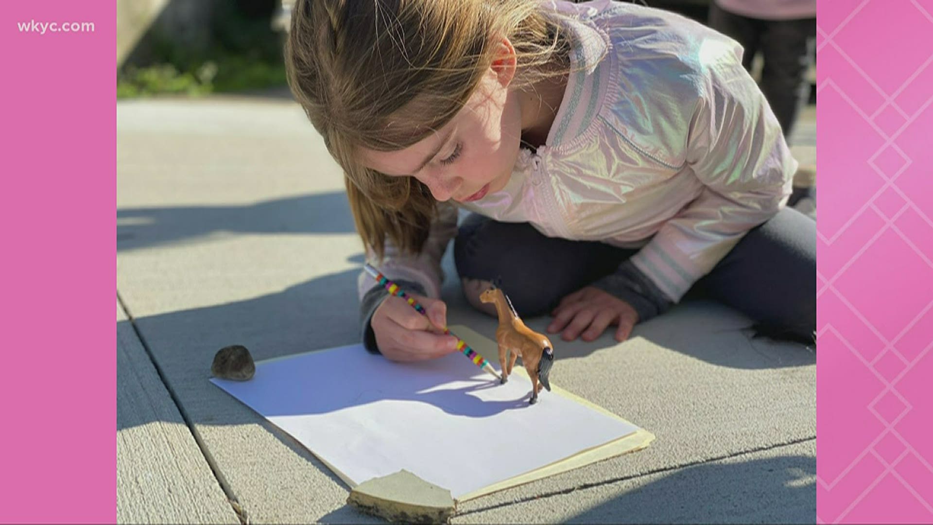 Sidewalk chalk is fun, but there’s another way to draw outside on a nice day. Maureen Kyle shows us how to make a game and a lesson out of shadow drawing.