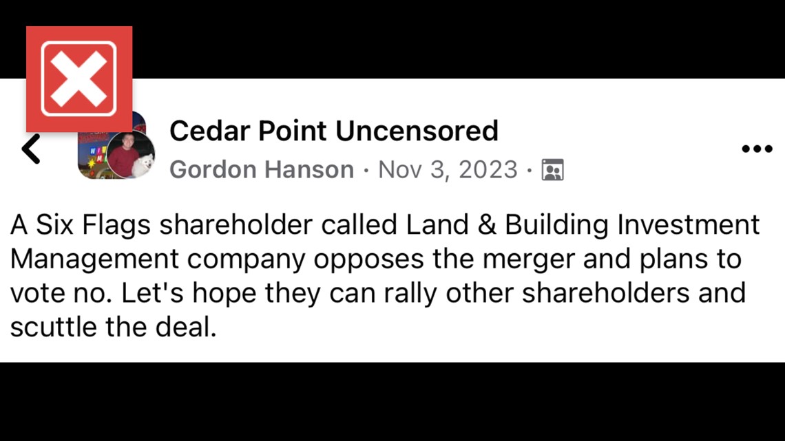 Six Flags shareholders approve merger with Cedar Fair