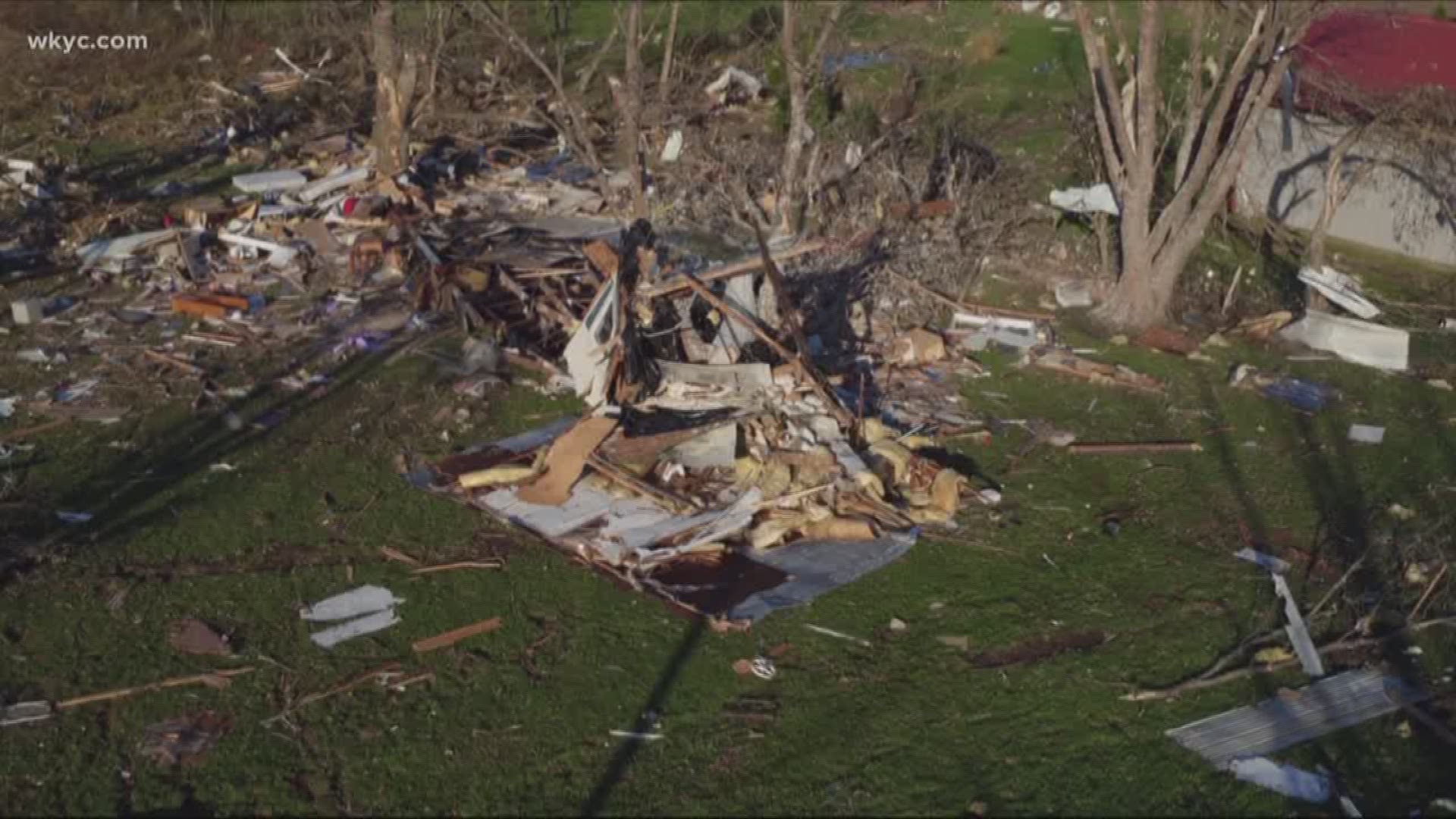 Destruction from the EF2 tornado Ashtabula