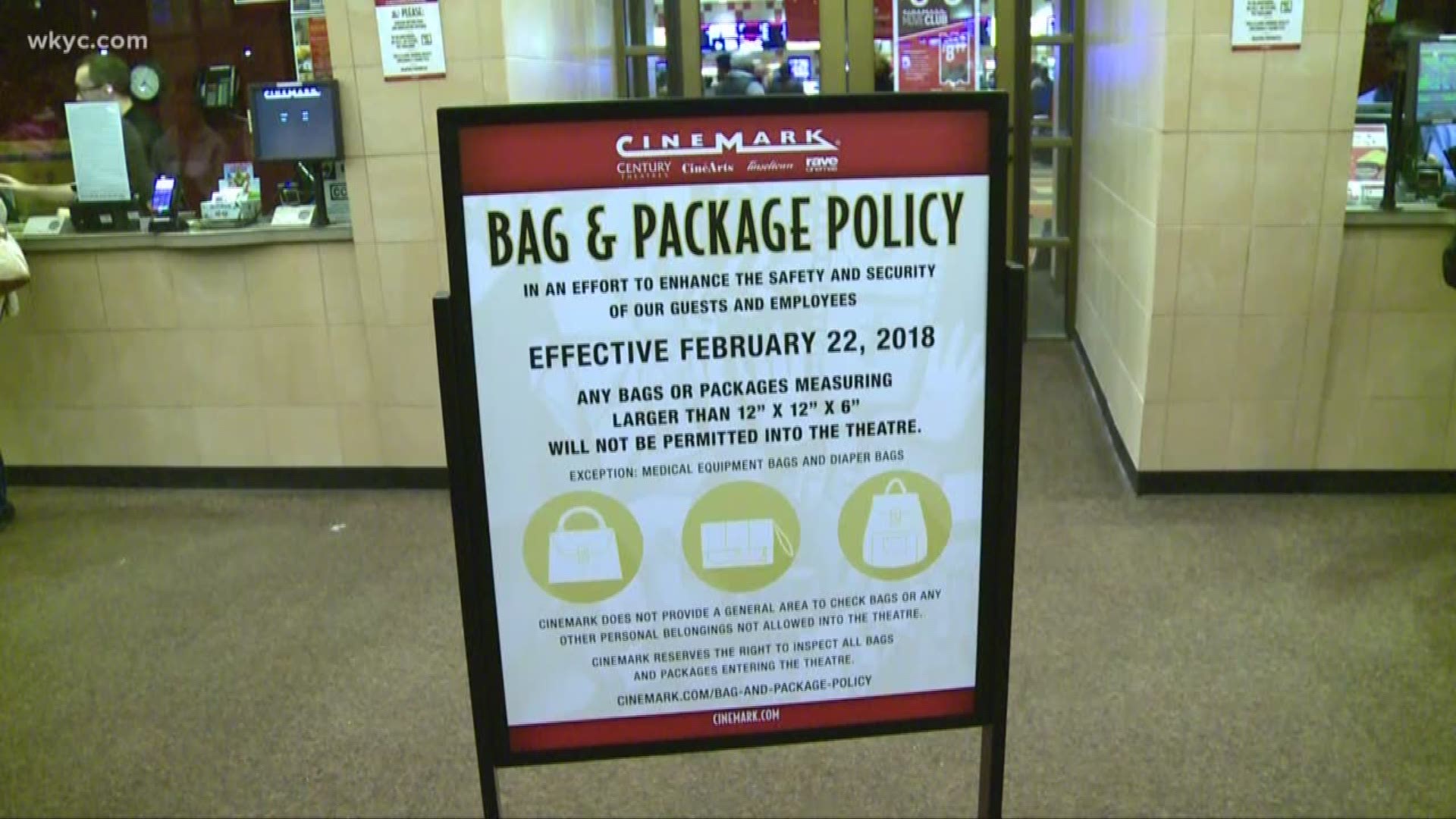 Cinemark movie theaters banning big bags 'to enhance safety and