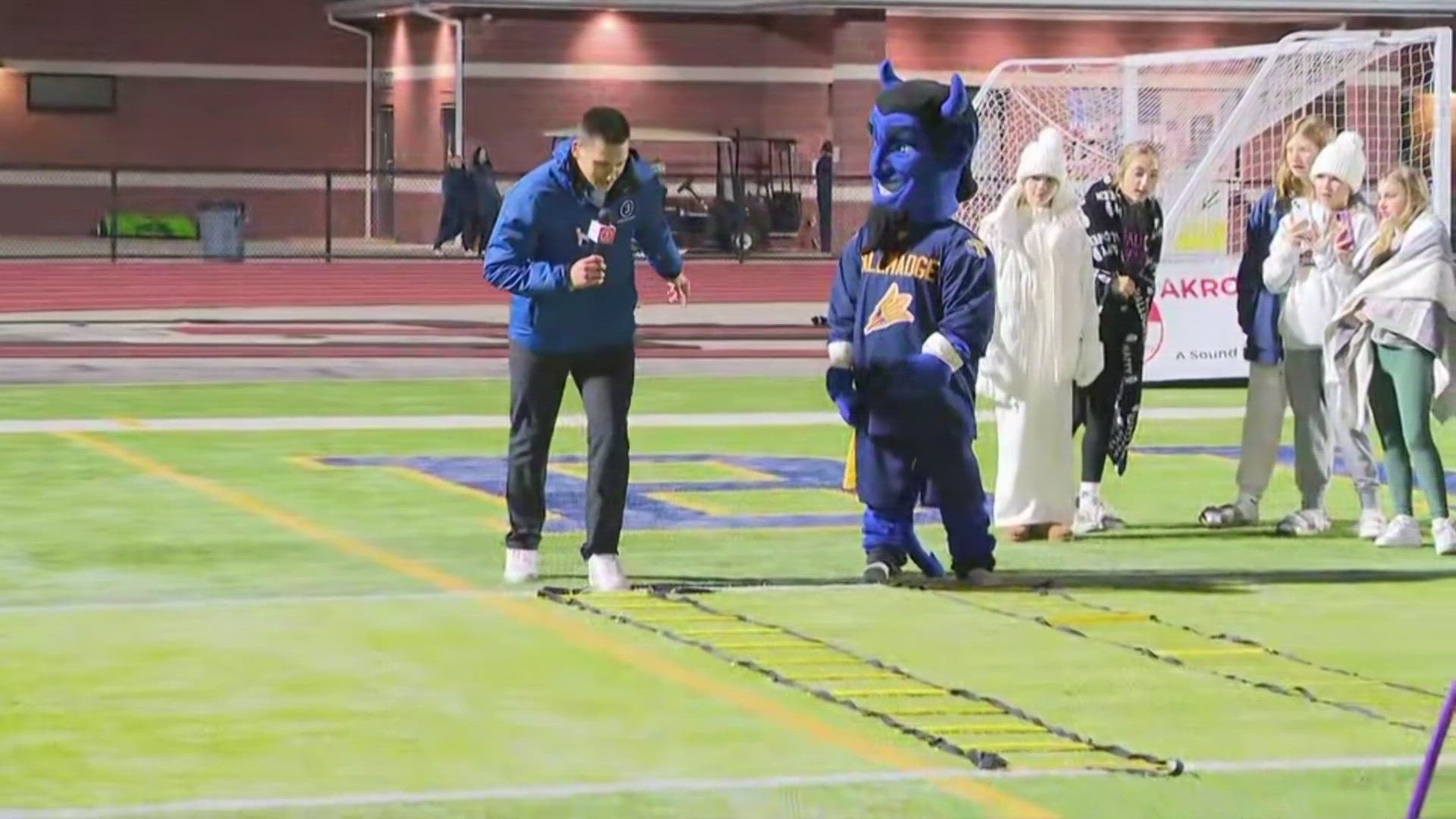 Ready! Set! GO! This was a fun moment from Friday Football Fever as 3News' David Greenberg raced the mascot at Tallmadge High School.