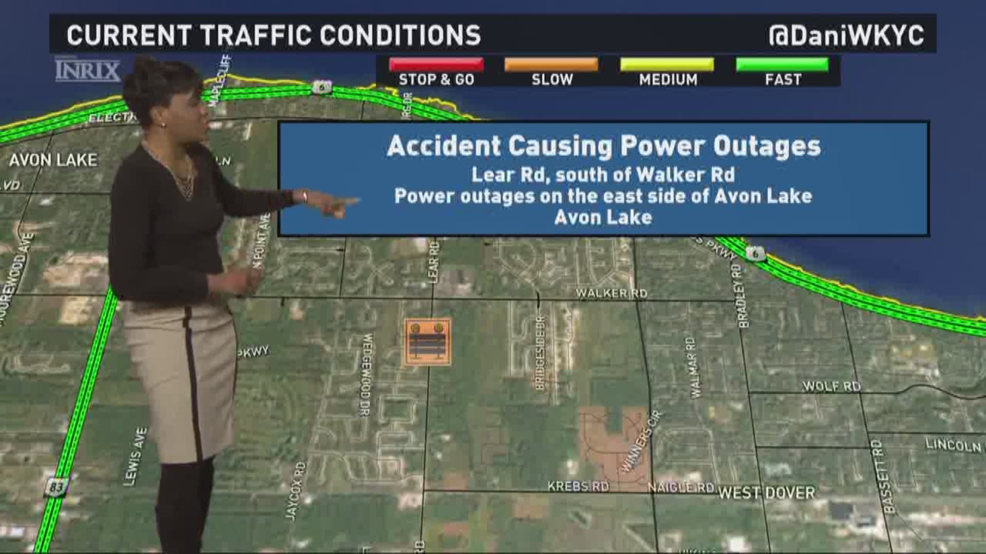 April 12, 2017: A crash caused a power outage in a portion of Avon Lake early this morning.