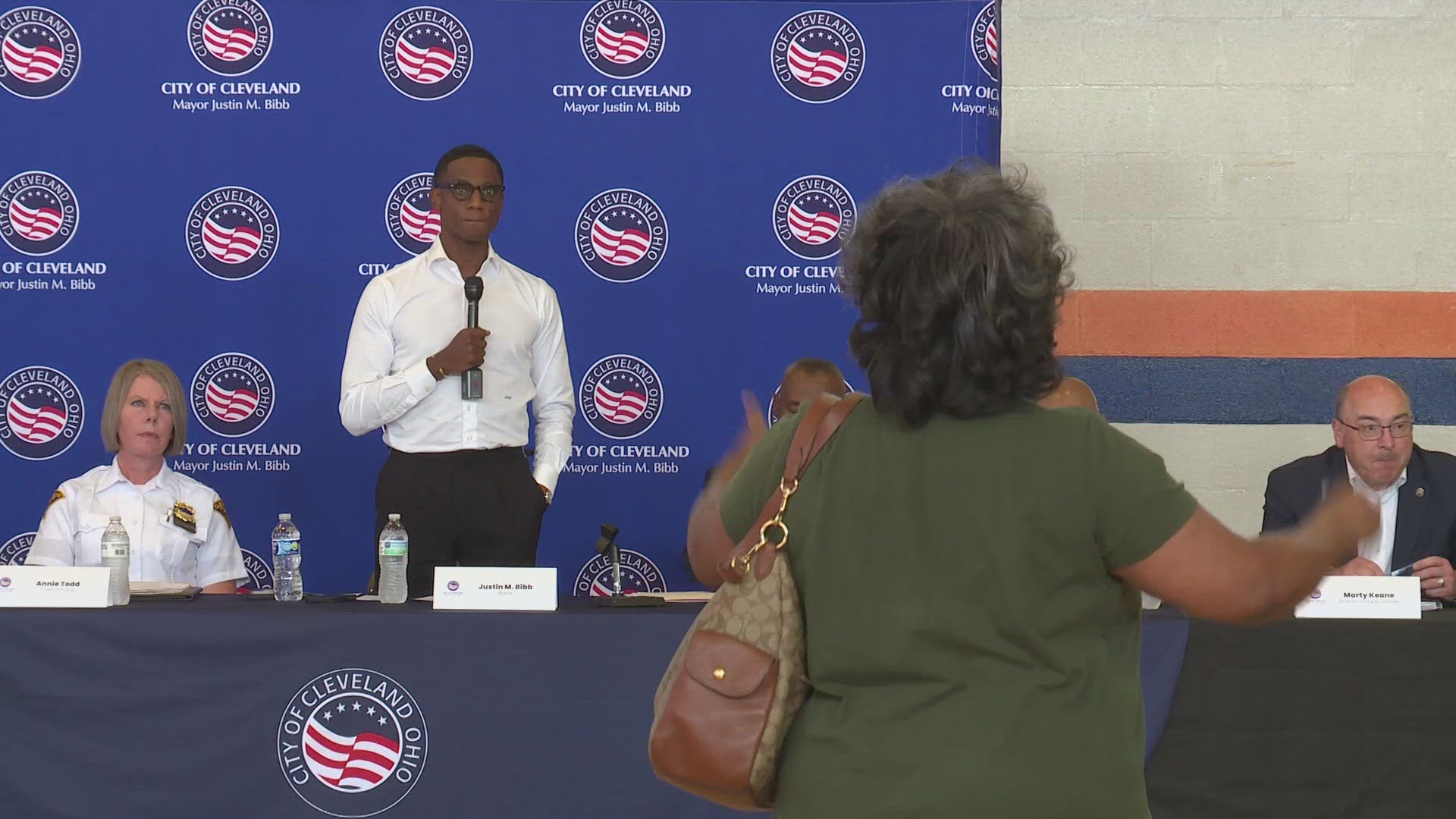 Bibb and senior administrators addressed public safety, education, and more during the event at Gunning Neighborhood Resource and Recreation Center.