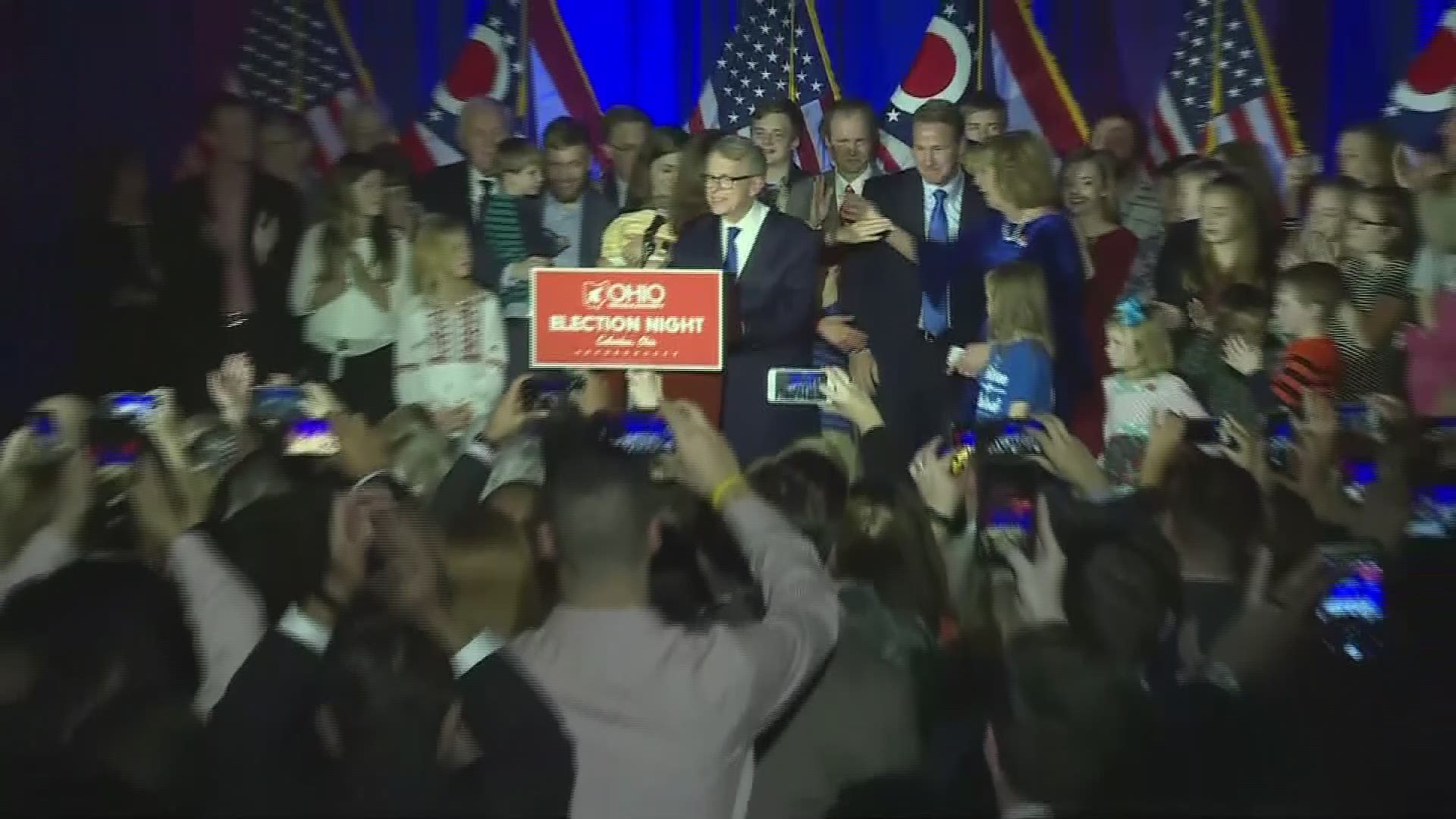 Mike DeWine gives acceptance speech after being elected Ohio governor
