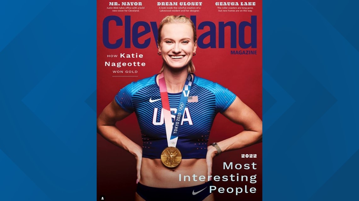 Olympic gold medalist and Olmsted Falls native Katie Nageotte graces cover of Cleveland Magazine's 