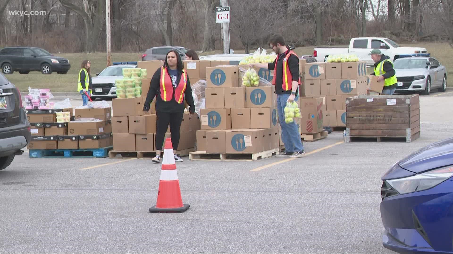 The food bank says it's serving more families now than before the pandemic. Rising food costs and gas prices have put higher demand on supply and distribution.