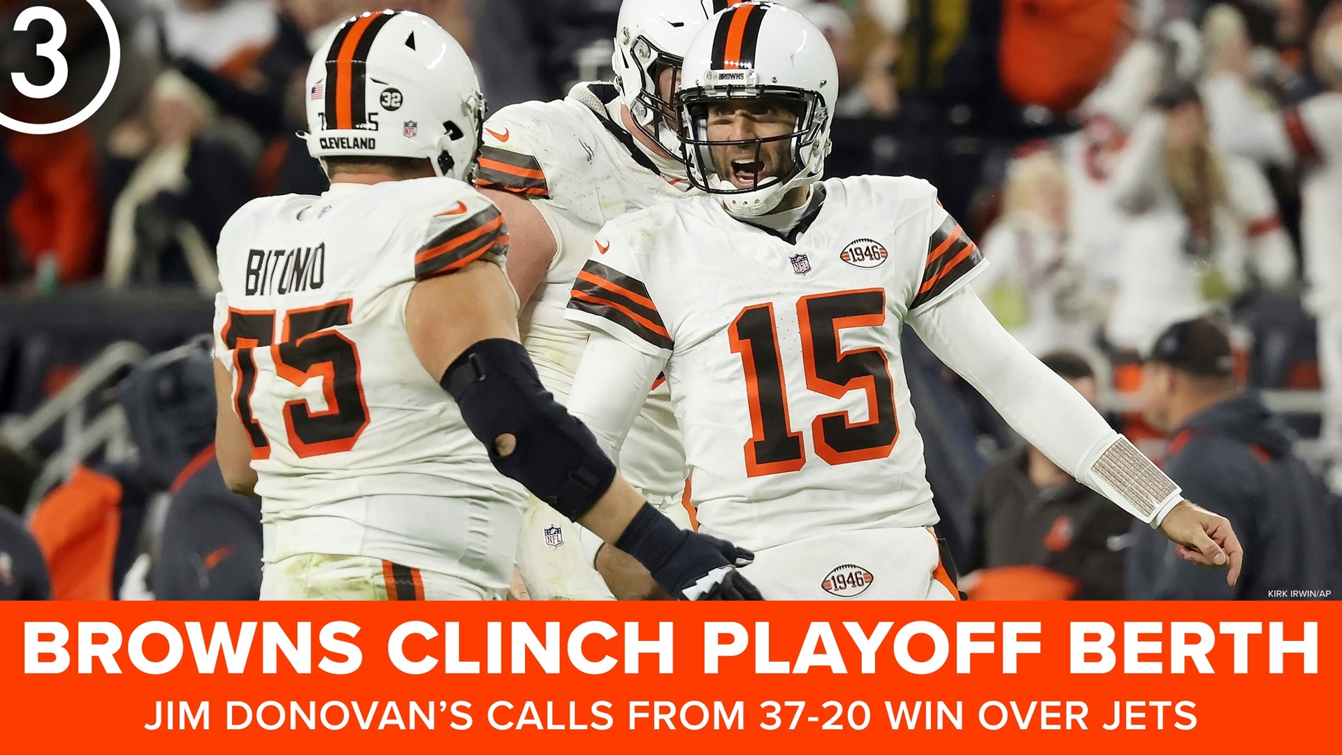 The Browns beat the Jets 37-20 to secure a postseason bid.
