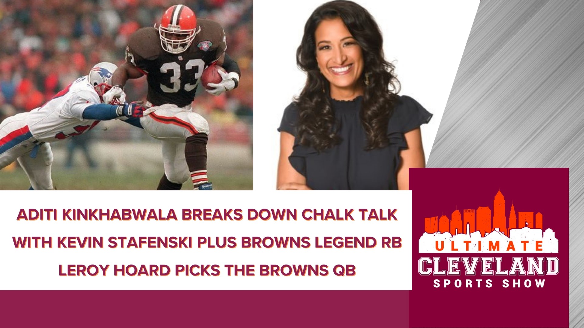 Aditi gives UCSS insight into Kevin Stefanski's chalk talk, she mentions he likes the 1-2 punch between Chubb & Hunt. Leroy Hoard speaks on Baker Mayfield's health.