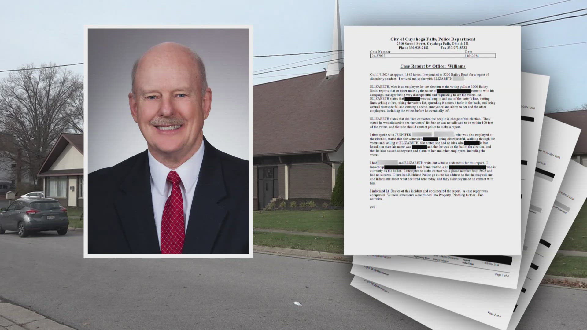 Law enforcement documents claim Roemer, a Richfield Republican, was 'disrespectful' and created a scene at a Cuyahoga Falls polling location.