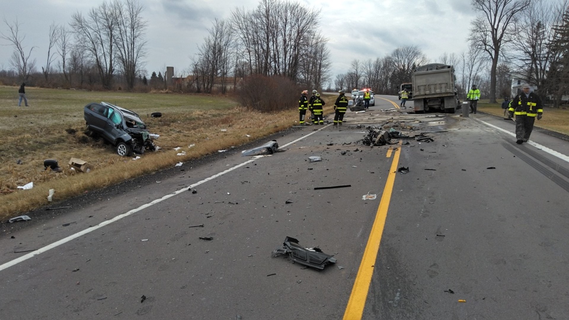 Grafton woman dies after SUV collides with dump truck