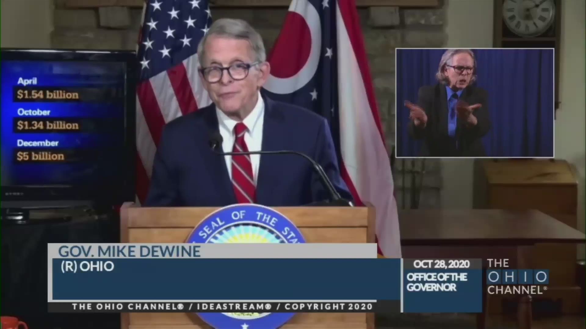 Ohio Governor Mike DeWine said he will not issue orders for any county that reaches Level 4 'purple' of the state's coronavirus risk advisory.