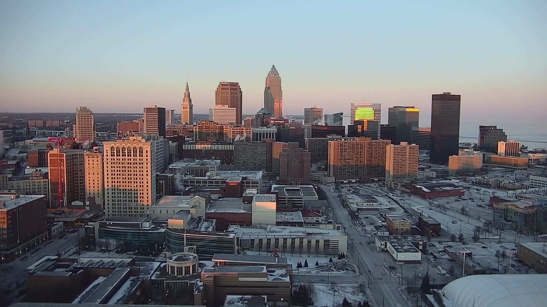 Very clear and cold across the Cleveland area today. Check out our all-day weather time-lapse from the Channel 3 CSU Skycam. on Thursday. #3weather