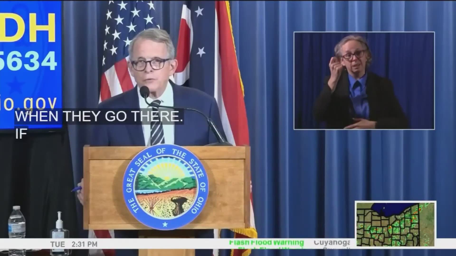 ‘You may want to think twice about going to those states,’ Gov. DeWine said of Ohioans traveling to COVID-19 hot spots.