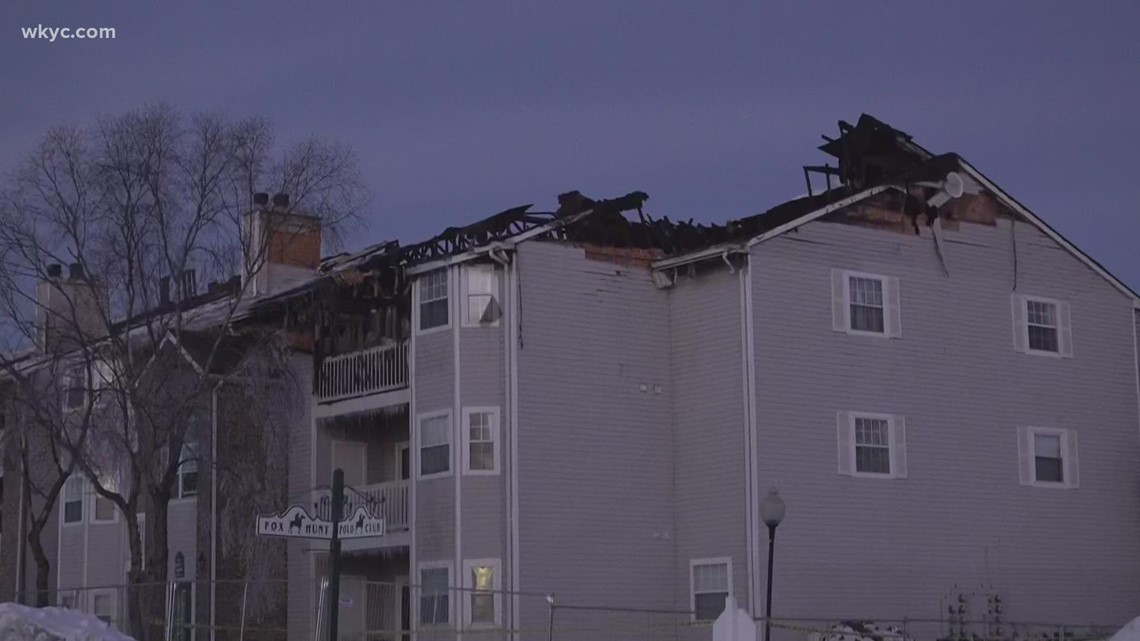 Fire at Polo Club Apartments in Strongsville reignites
