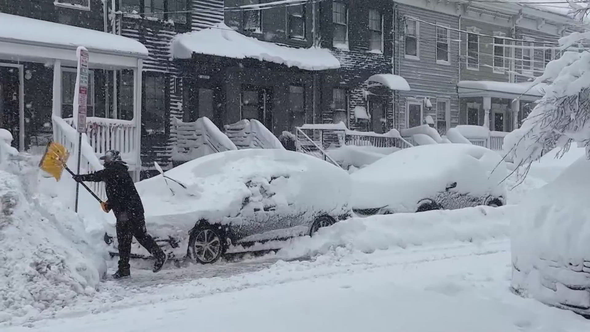 Blizzard warnings and travel shutdowns trap millions at home in ...