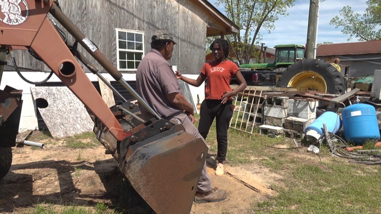 A Sumter farmer needed help with his work after his wife passed away. His granddaughter stepped in, and now they're going viral.